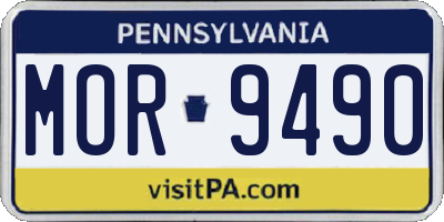 PA license plate MOR9490