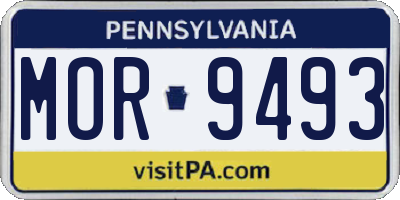 PA license plate MOR9493