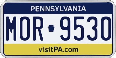 PA license plate MOR9530