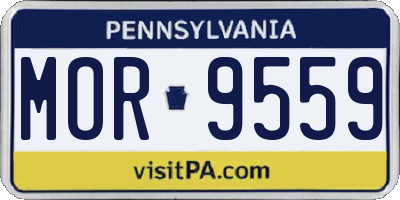 PA license plate MOR9559