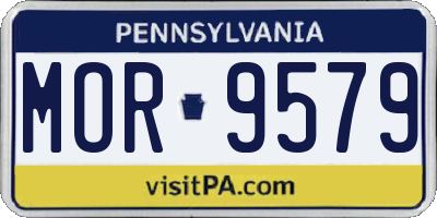 PA license plate MOR9579