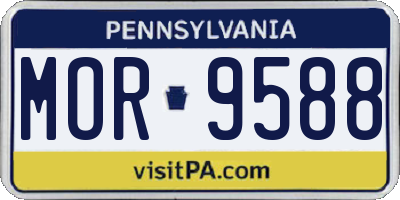 PA license plate MOR9588