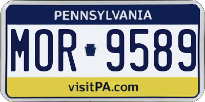 PA license plate MOR9589