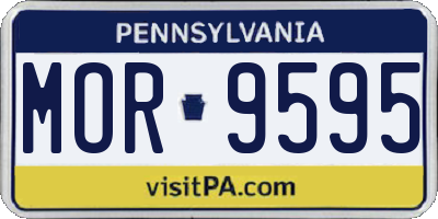 PA license plate MOR9595