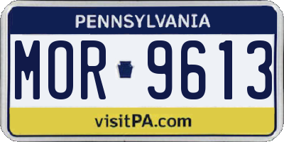 PA license plate MOR9613
