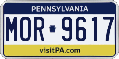 PA license plate MOR9617