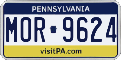 PA license plate MOR9624