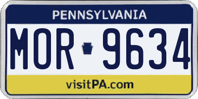 PA license plate MOR9634