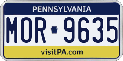 PA license plate MOR9635