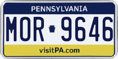 PA license plate MOR9646
