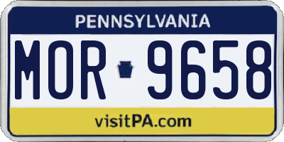 PA license plate MOR9658