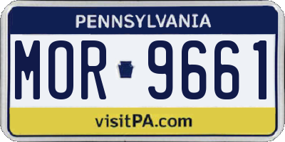 PA license plate MOR9661