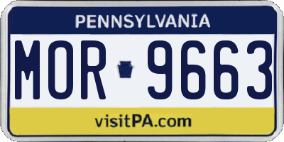 PA license plate MOR9663