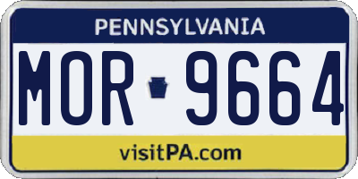 PA license plate MOR9664