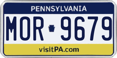 PA license plate MOR9679