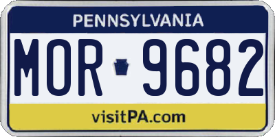PA license plate MOR9682