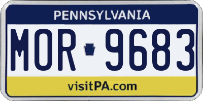 PA license plate MOR9683