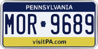 PA license plate MOR9689