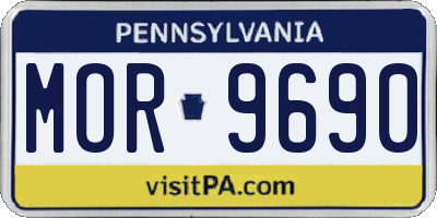 PA license plate MOR9690