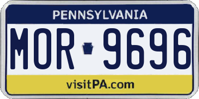 PA license plate MOR9696