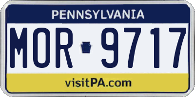 PA license plate MOR9717
