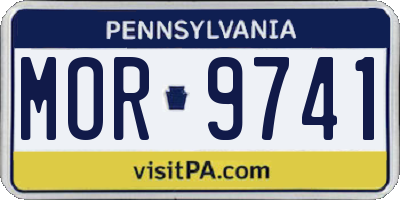 PA license plate MOR9741