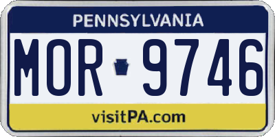 PA license plate MOR9746