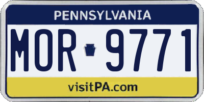 PA license plate MOR9771