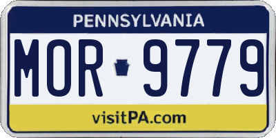 PA license plate MOR9779