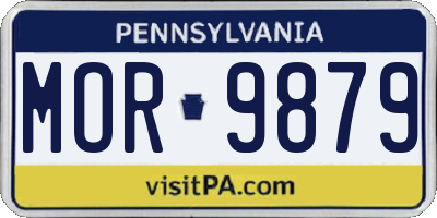 PA license plate MOR9879