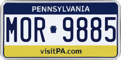 PA license plate MOR9885