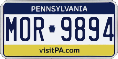PA license plate MOR9894