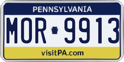PA license plate MOR9913