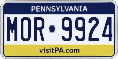 PA license plate MOR9924