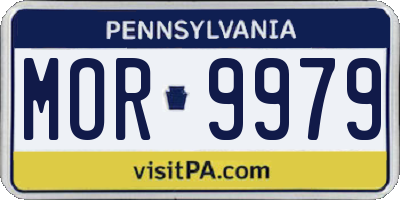 PA license plate MOR9979