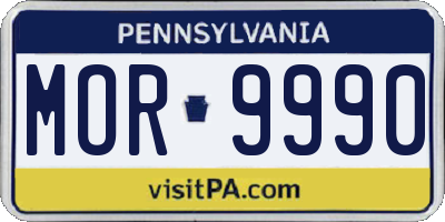 PA license plate MOR9990