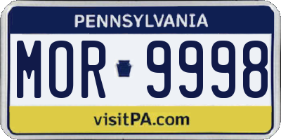 PA license plate MOR9998