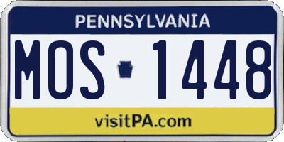 PA license plate MOS1448