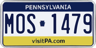 PA license plate MOS1479