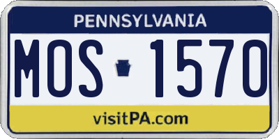 PA license plate MOS1570