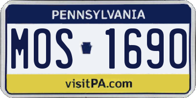 PA license plate MOS1690