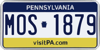 PA license plate MOS1879