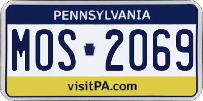 PA license plate MOS2069