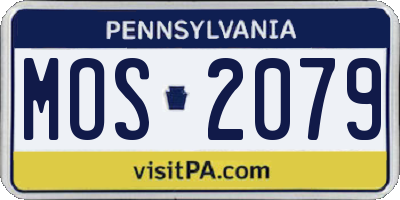 PA license plate MOS2079