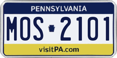 PA license plate MOS2101