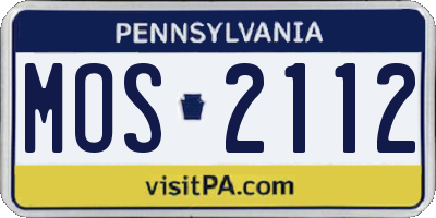 PA license plate MOS2112
