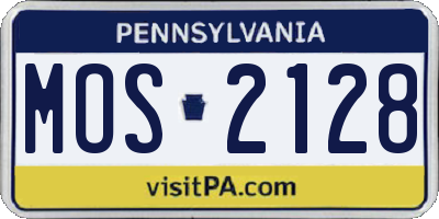 PA license plate MOS2128
