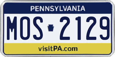 PA license plate MOS2129
