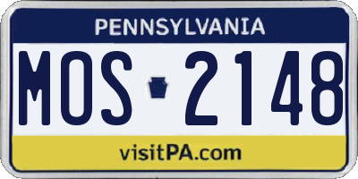 PA license plate MOS2148