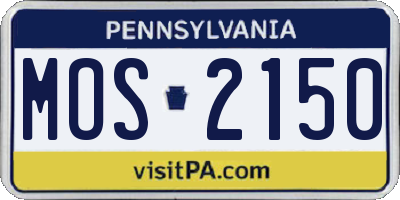 PA license plate MOS2150